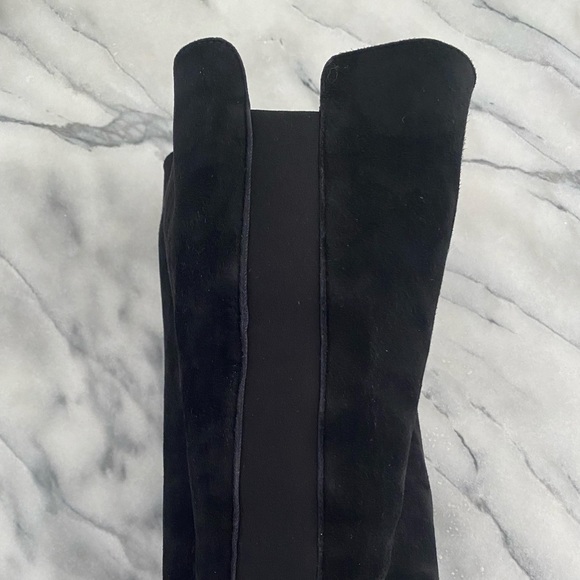 STUART WEITZMAN OTK Black Suede Platform Boots - Picture 6 of 8